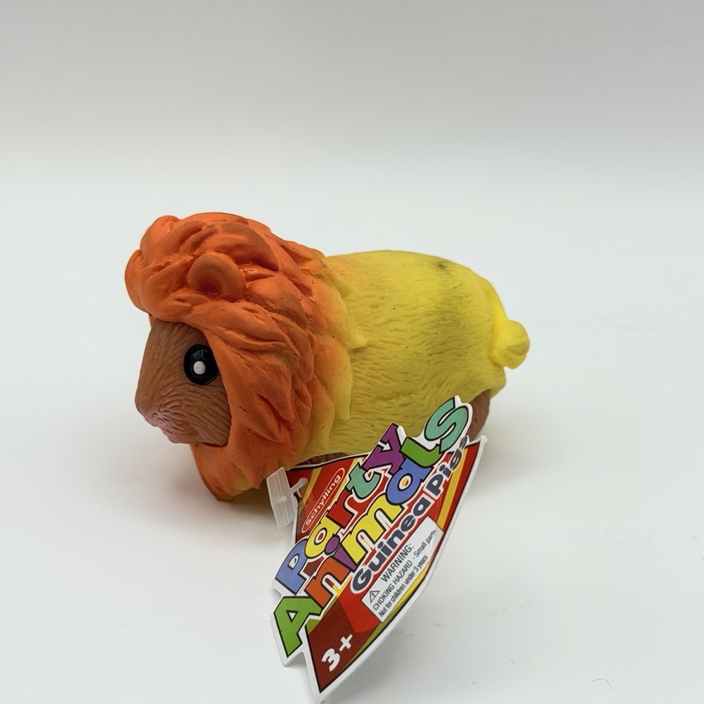 Schylling Party Animals Toy PTA brown Guinea Pig Lion 1 piece NEW squish